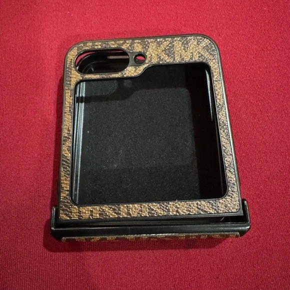 Michael Kors Brown MK Synthetic Leather Samsung Galaxy Z Flip 5/6 Phone Case - Picture 5 of 6